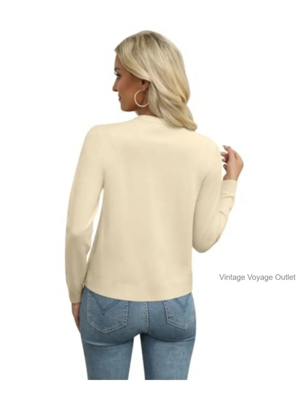 Womens Soft Cropped Cardigan Knit Lightweight Shrug Sweater Top